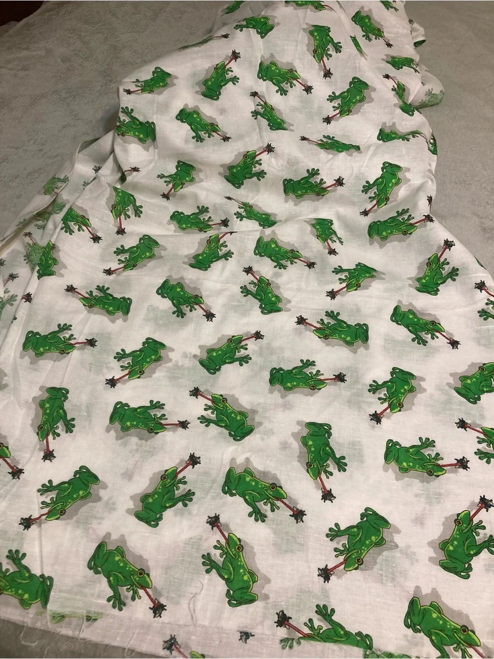 Frog Print Fabric 4 Yards